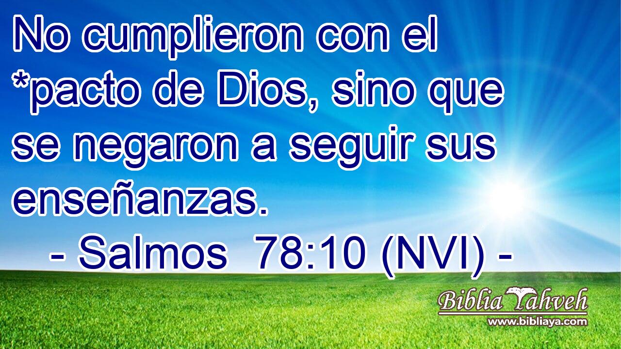  No cumplieron con el *pacto de Dios, sino que se negaron a seguir sus enseñanzas. 