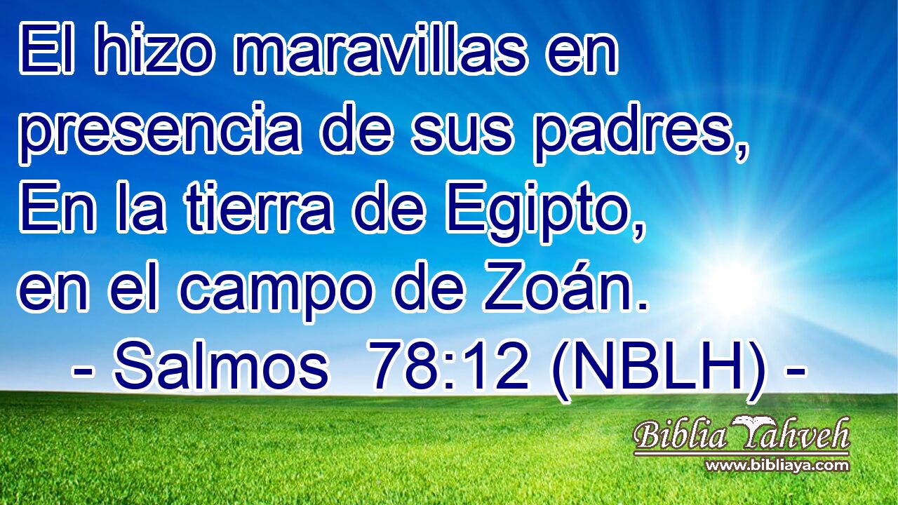  El hizo maravillas en presencia de sus padres, En la tierra de Egipto, en el campo de Zoán. 