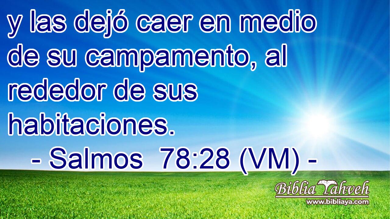  y las dejó caer en medio de su campamento, al rededor de sus habitaciones. 
