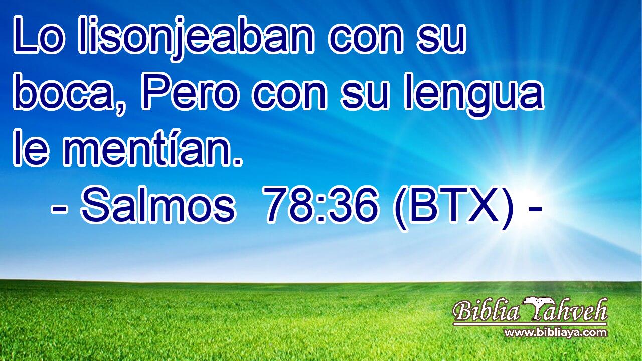 Lo lisonjeaban con su boca, Pero con su lengua le mentían.