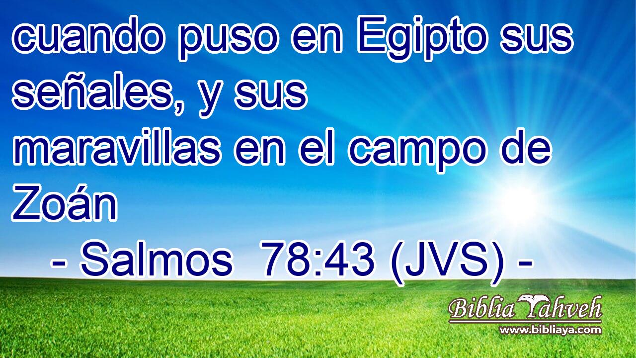 cuando puso en Egipto sus señales, y sus maravillas en el campo de Zoán