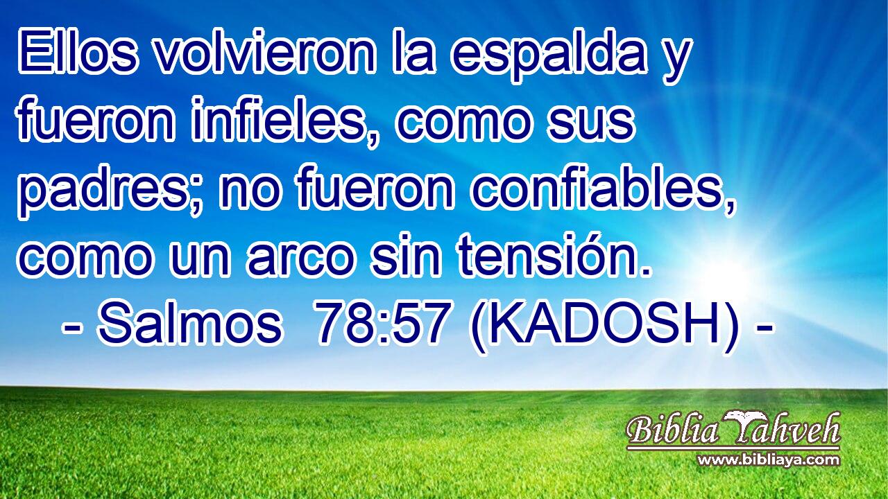  Ellos volvieron la espalda y fueron infieles, como sus padres; no fueron confiables, como un arco sin tensión. 