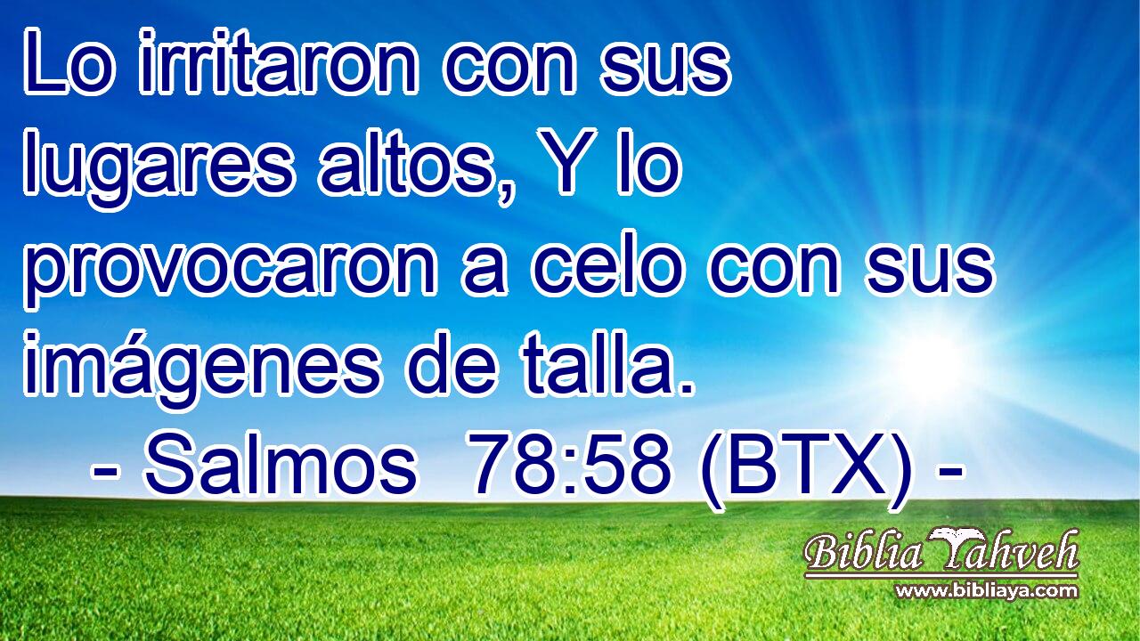 Lo irritaron con sus lugares altos, Y lo provocaron a celo con sus imágenes de talla.