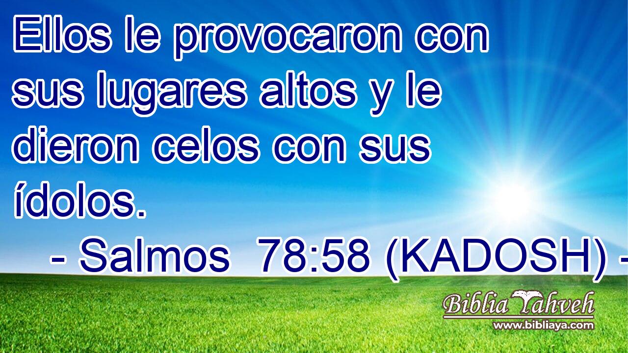  Ellos le provocaron con sus lugares altos y le dieron celos con sus ídolos. 