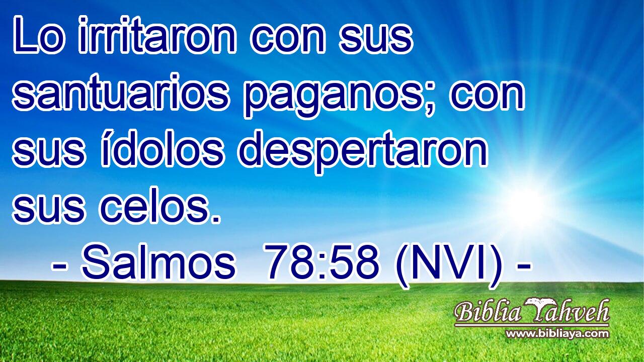  Lo irritaron con sus santuarios paganos; con sus ídolos despertaron sus celos. 