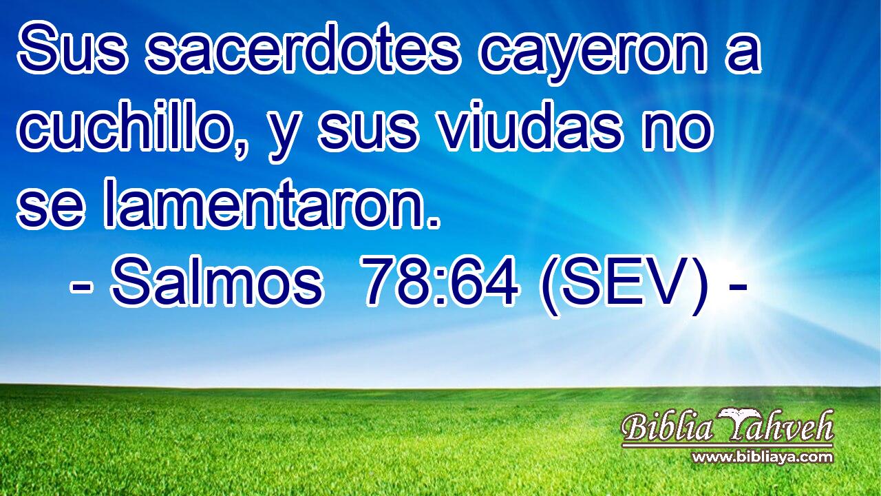 Sus sacerdotes cayeron a cuchillo, y sus viudas no se lamentaron.