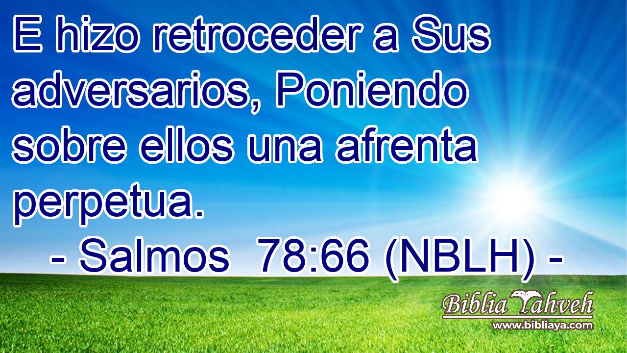  E hizo retroceder a Sus adversarios, Poniendo sobre ellos una afrenta perpetua. 