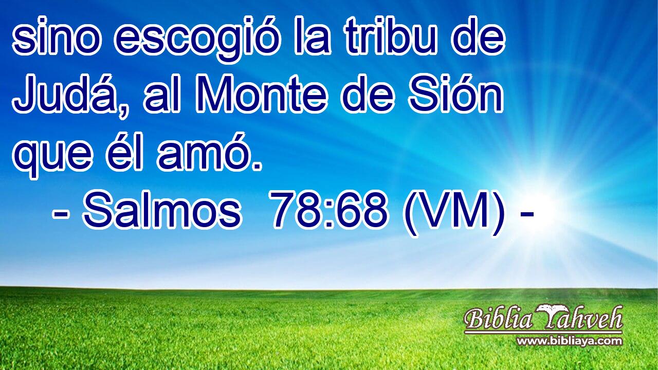  sino escogió la tribu de Judá, al Monte de Sión que él amó. 