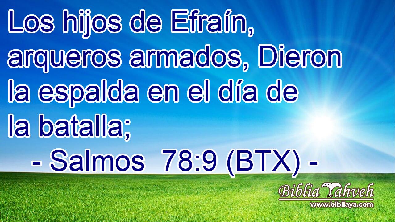 Los hijos de Efraín, arqueros armados, Dieron la espalda en el día de la batalla;