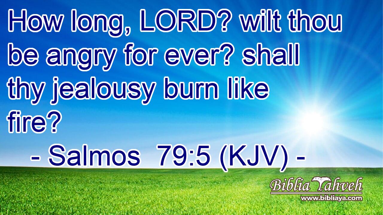 How long, LORD? wilt thou be angry for ever? shall thy jealousy burn like fire?