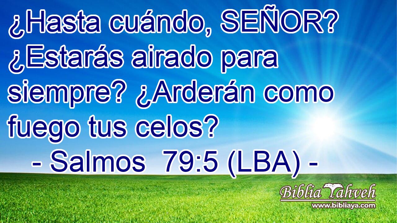 ¿Hasta cuándo, SEÑOR? ¿Estarás airado para siempre? ¿Arderán como fuego tus celos?