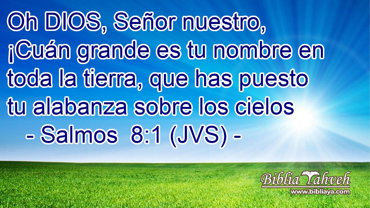 Oh DIOS, Señor nuestro, ¡Cuán grande es tu nombre en toda la tierra, que has puesto tu alabanza sobre los cielos