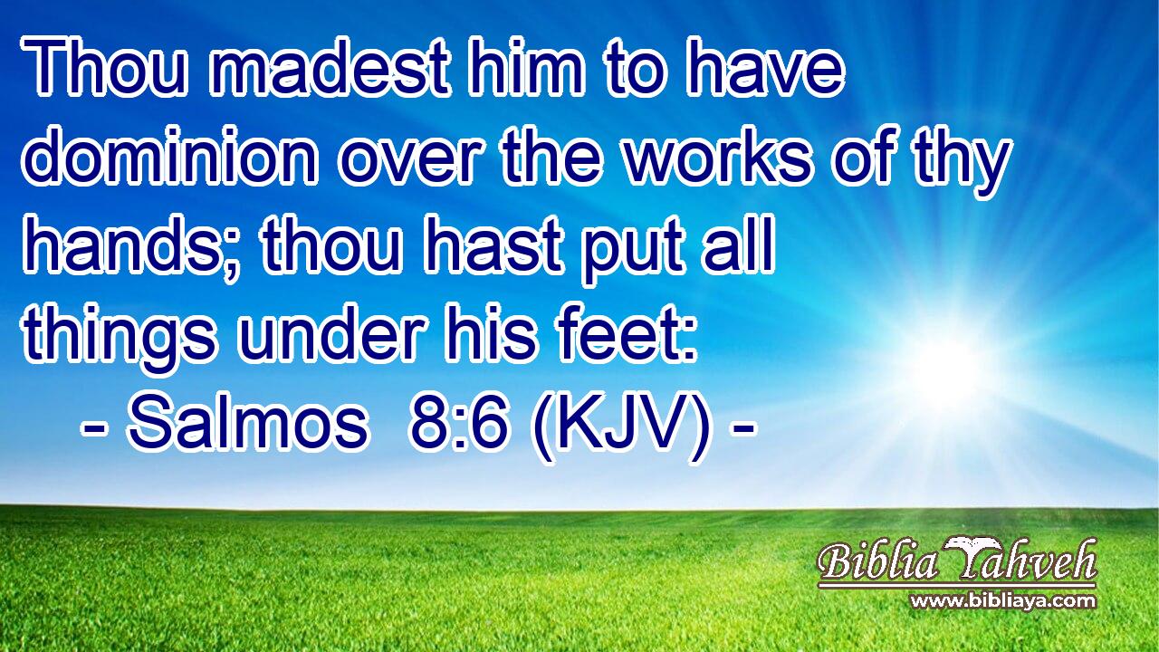 Thou madest him to have dominion over the works of thy hands; thou hast put all things under his feet:
