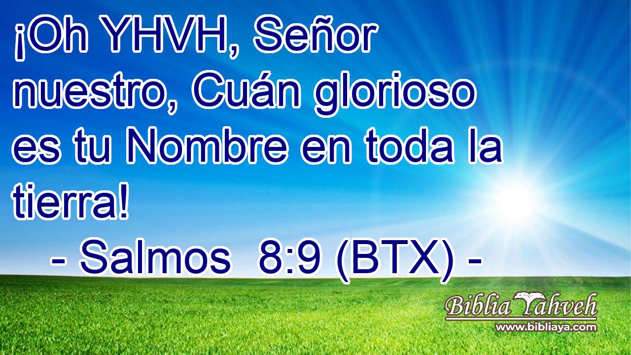 ¡Oh YHVH, Señor nuestro, Cuán glorioso es tu Nombre en toda la tierra!