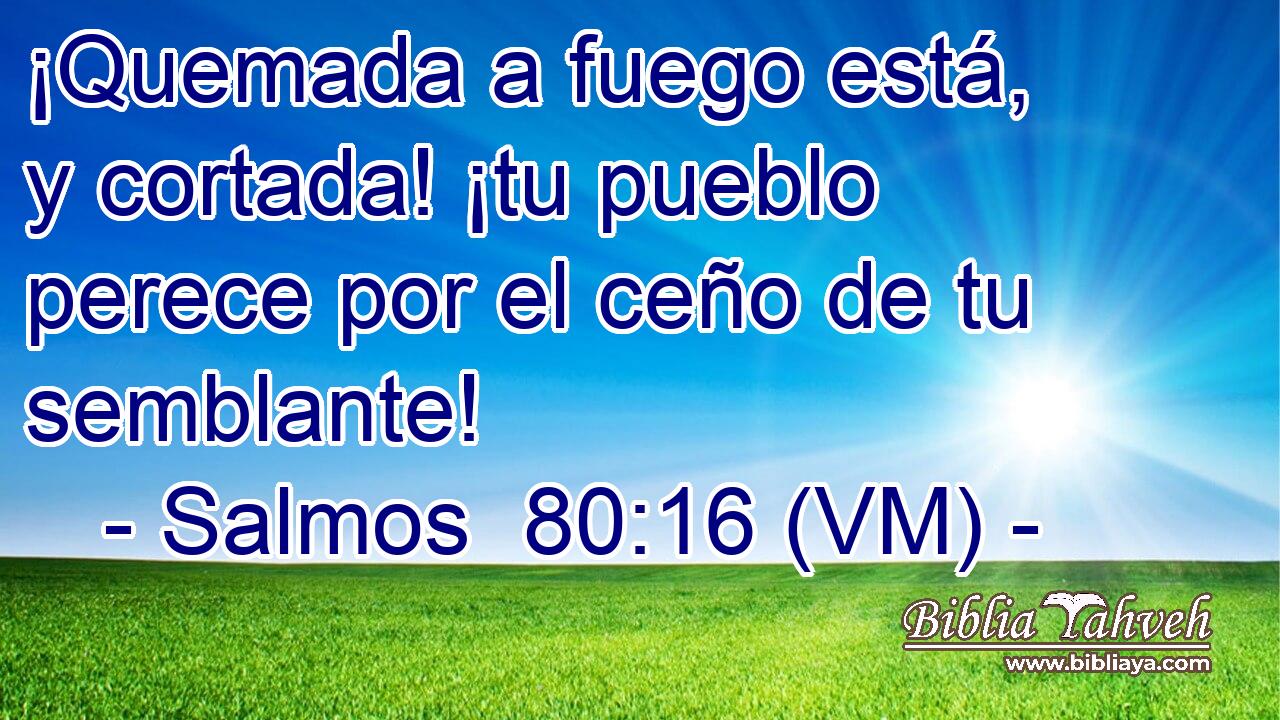  ¡Quemada a fuego está, y cortada! ¡tu pueblo perece por el ceño de tu semblante! 