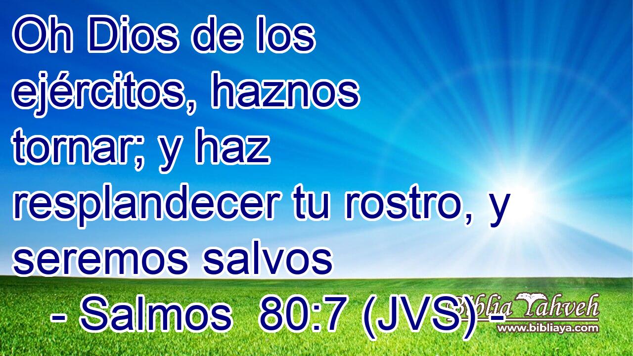 Oh Dios de los ejércitos, haznos tornar; y haz resplandecer tu rostro, y seremos salvos