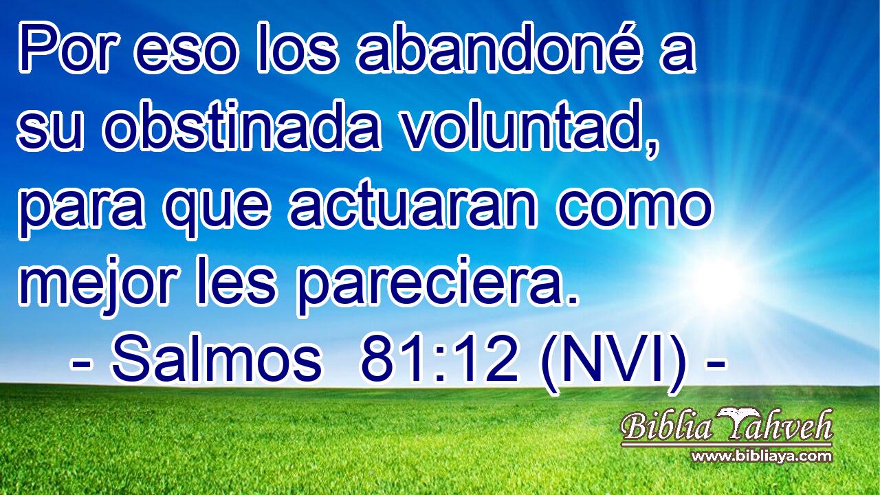 Por eso los abandoné a su obstinada voluntad, para que actuaran como mejor les pareciera. 