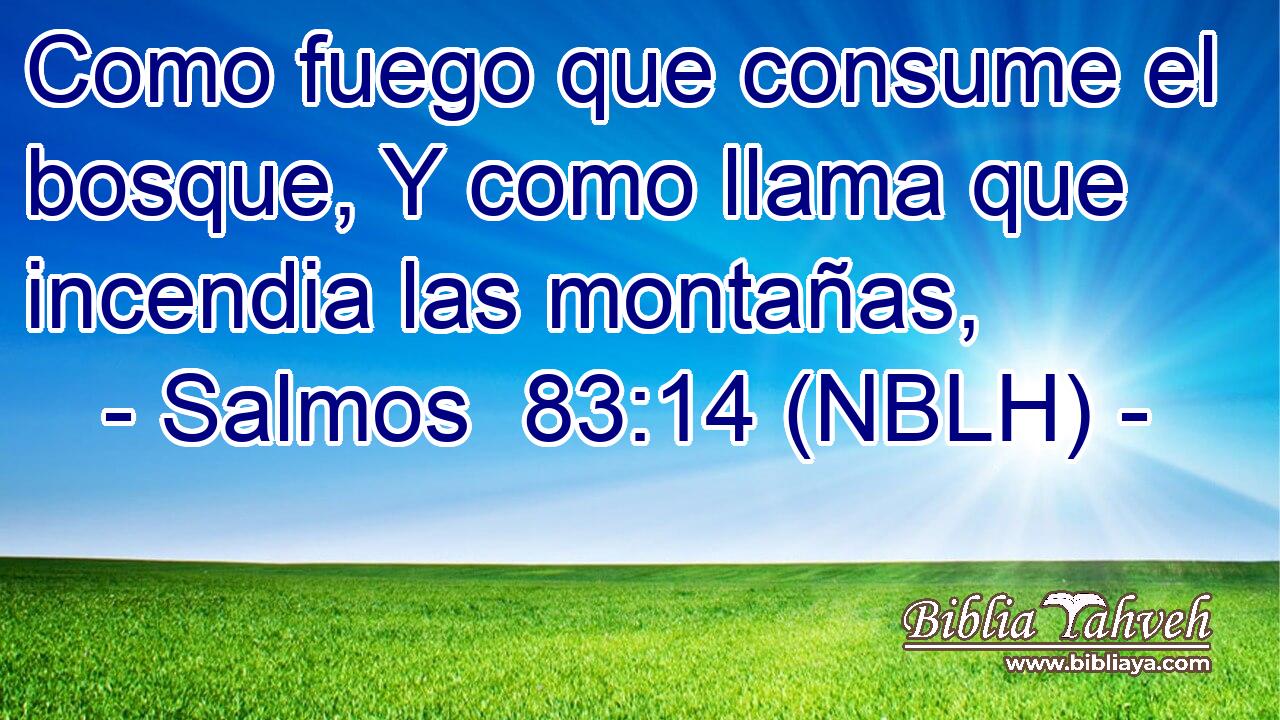  Como fuego que consume el bosque, Y como llama que incendia las montañas, 