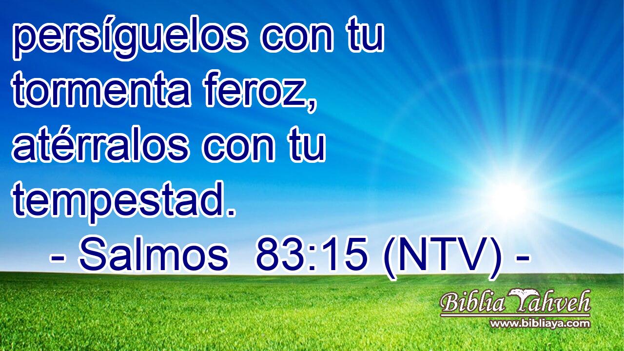 persíguelos con tu tormenta feroz, atérralos con tu tempestad.