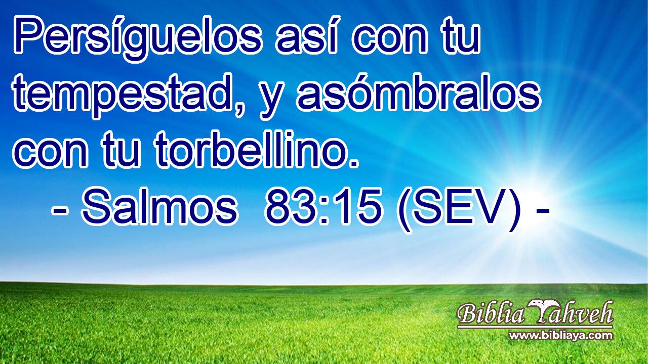 Persíguelos así con tu tempestad, y asómbralos con tu torbellino.