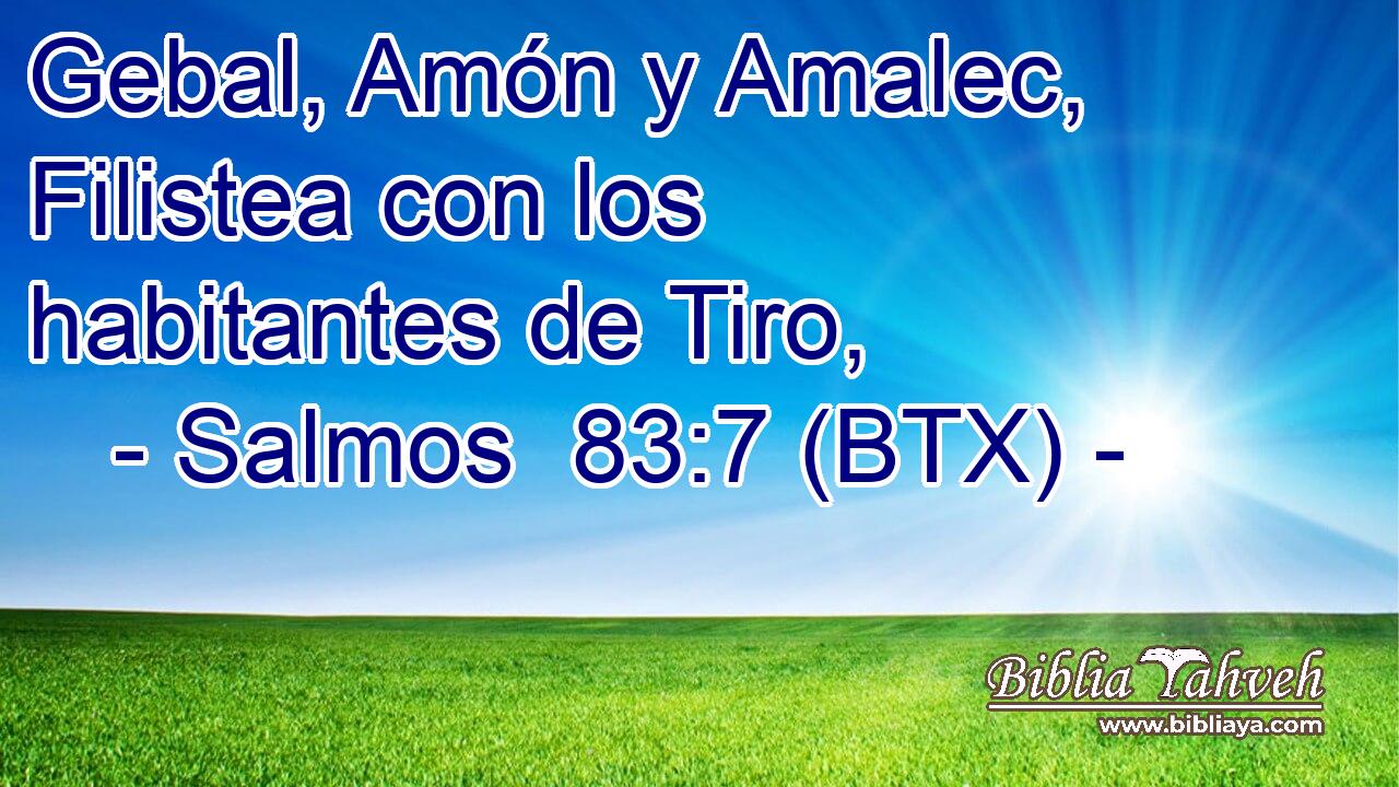 Gebal, Amón y Amalec, Filistea con los habitantes de Tiro,