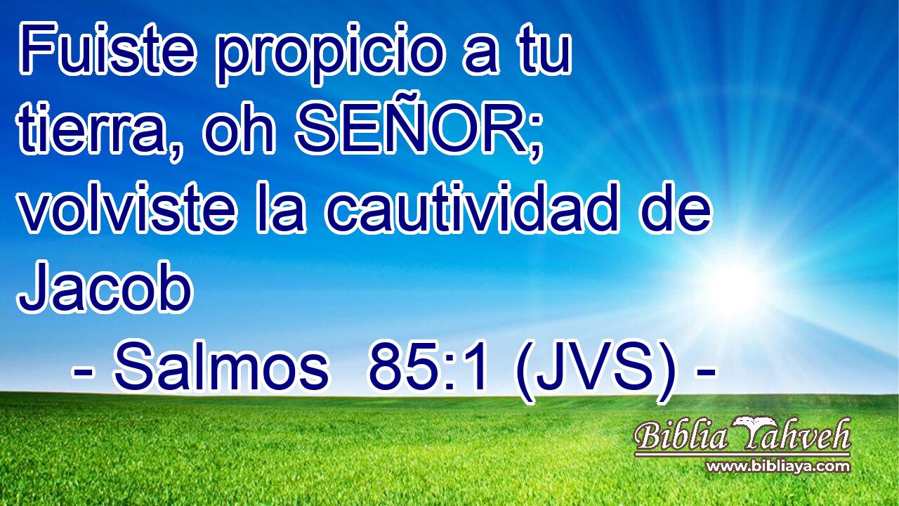 Fuiste propicio a tu tierra, oh SEÑOR; volviste la cautividad de Jacob