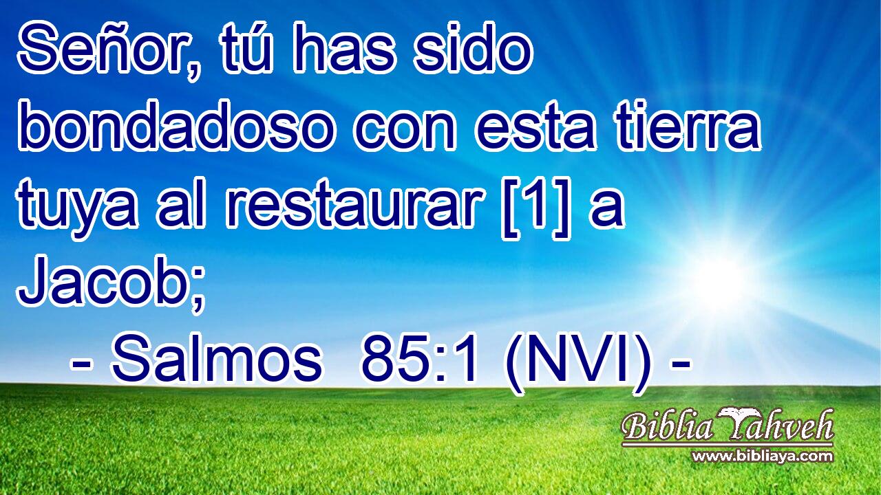  Señor, tú has sido bondadoso con esta tierra tuya al restaurar [1] a Jacob; 