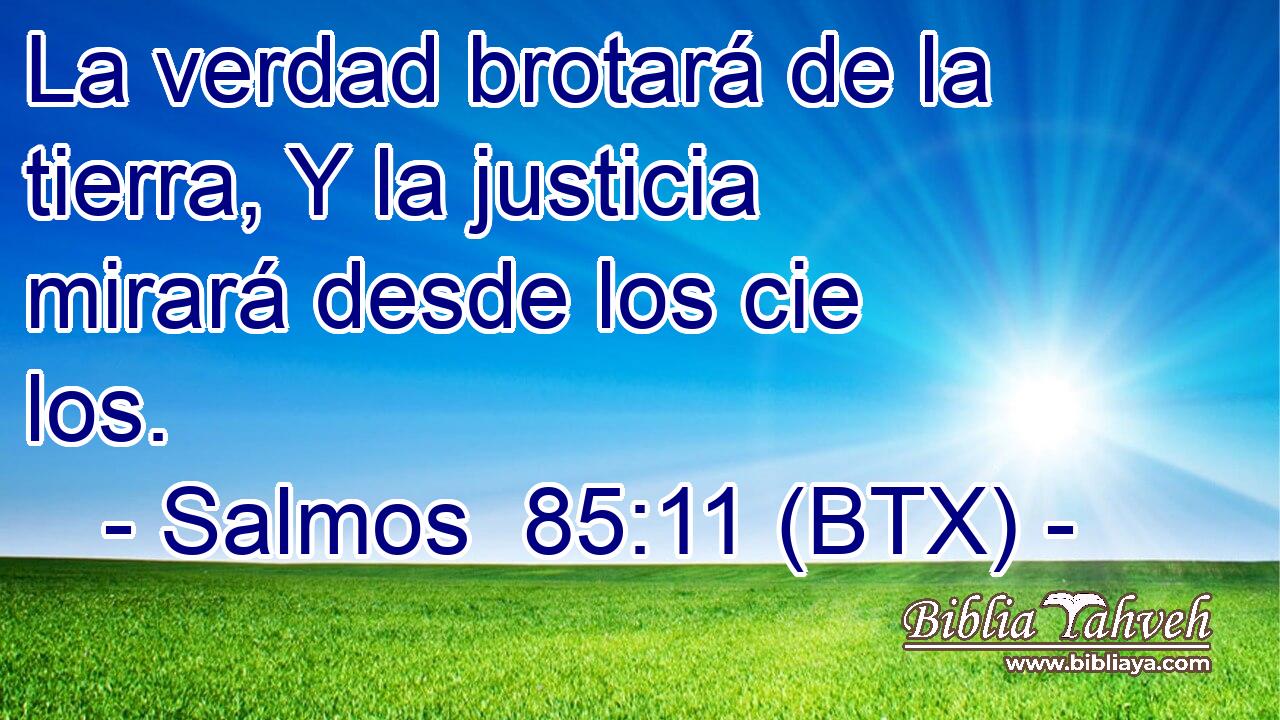 La verdad brotará de la tierra, Y la justicia mirará desde los cie los.