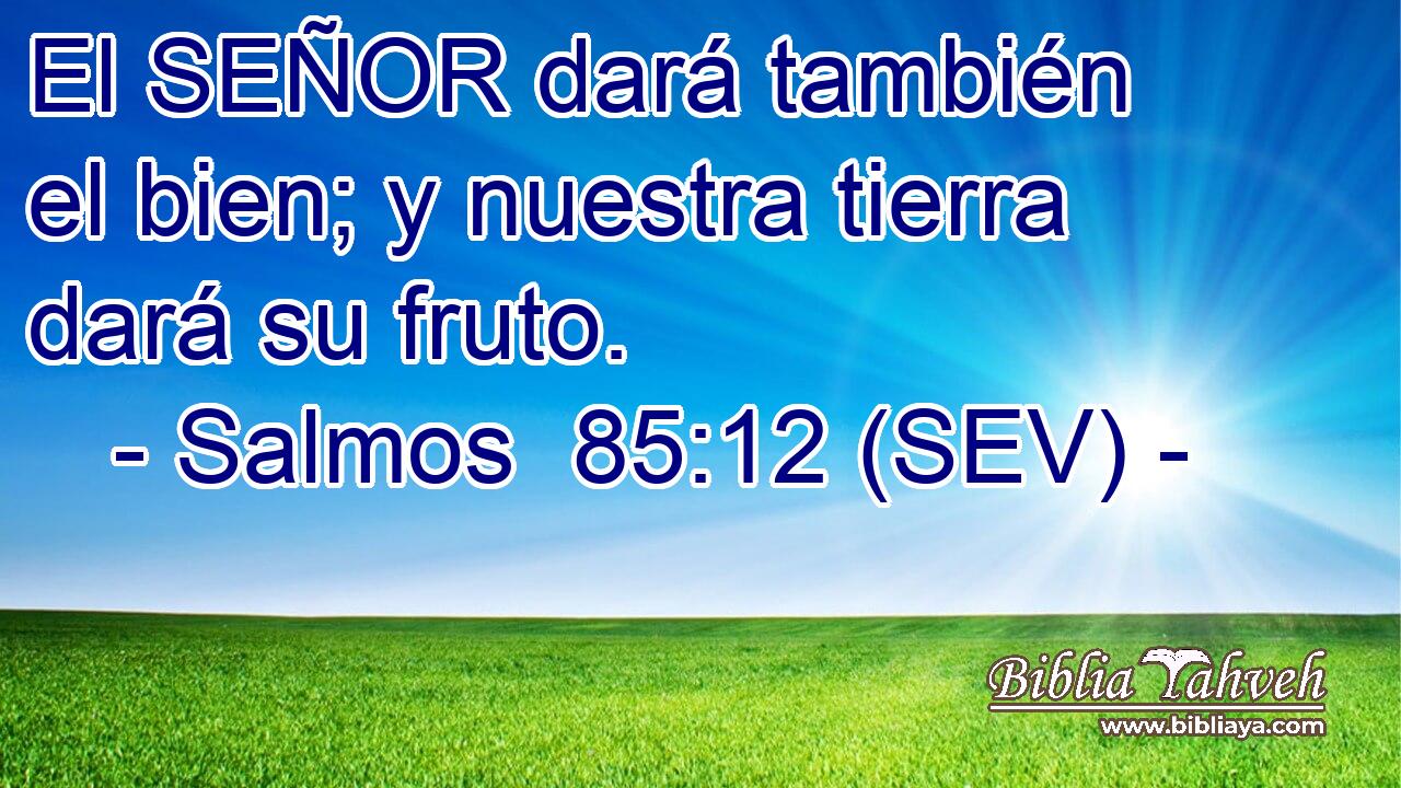 El SEÑOR dará también el bien; y nuestra tierra dará su fruto.