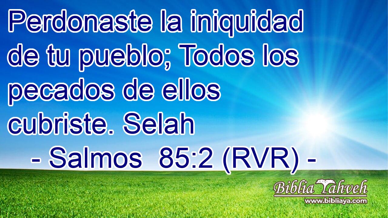 Perdonaste la iniquidad de tu pueblo; Todos los pecados de ellos cubriste. Selah