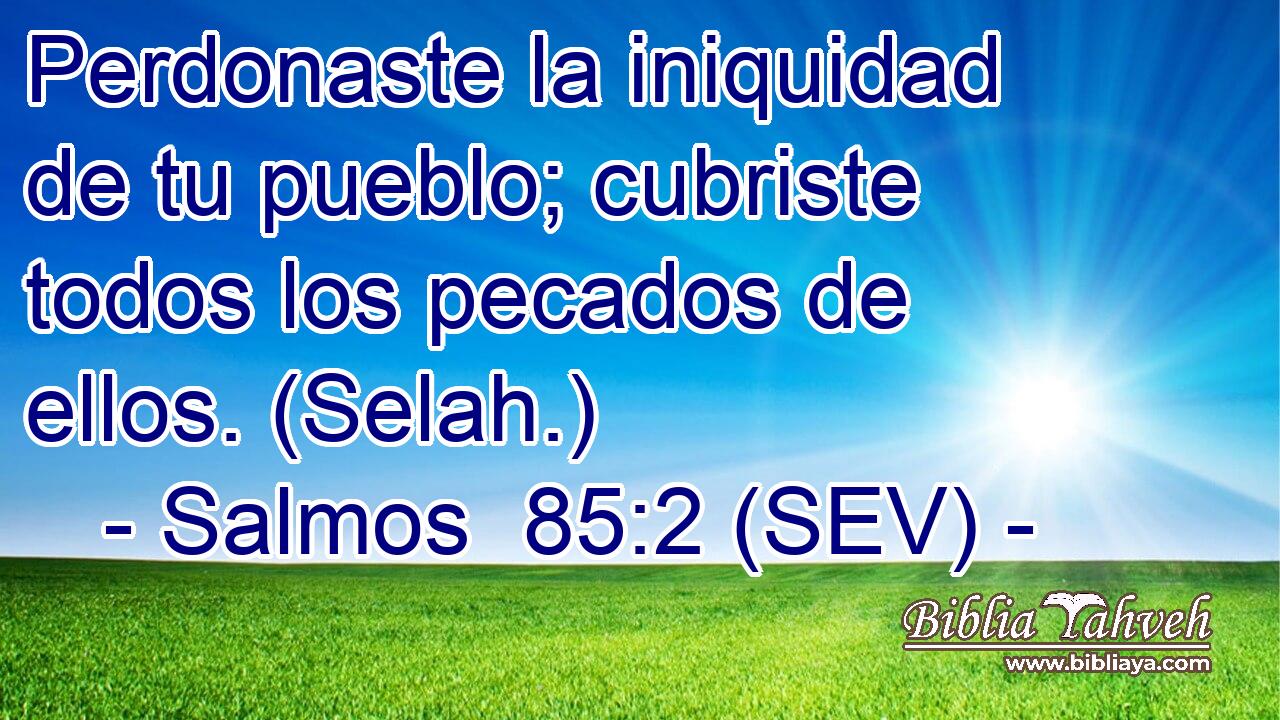 Perdonaste la iniquidad de tu pueblo; cubriste todos los pecados de ellos. (Selah.)