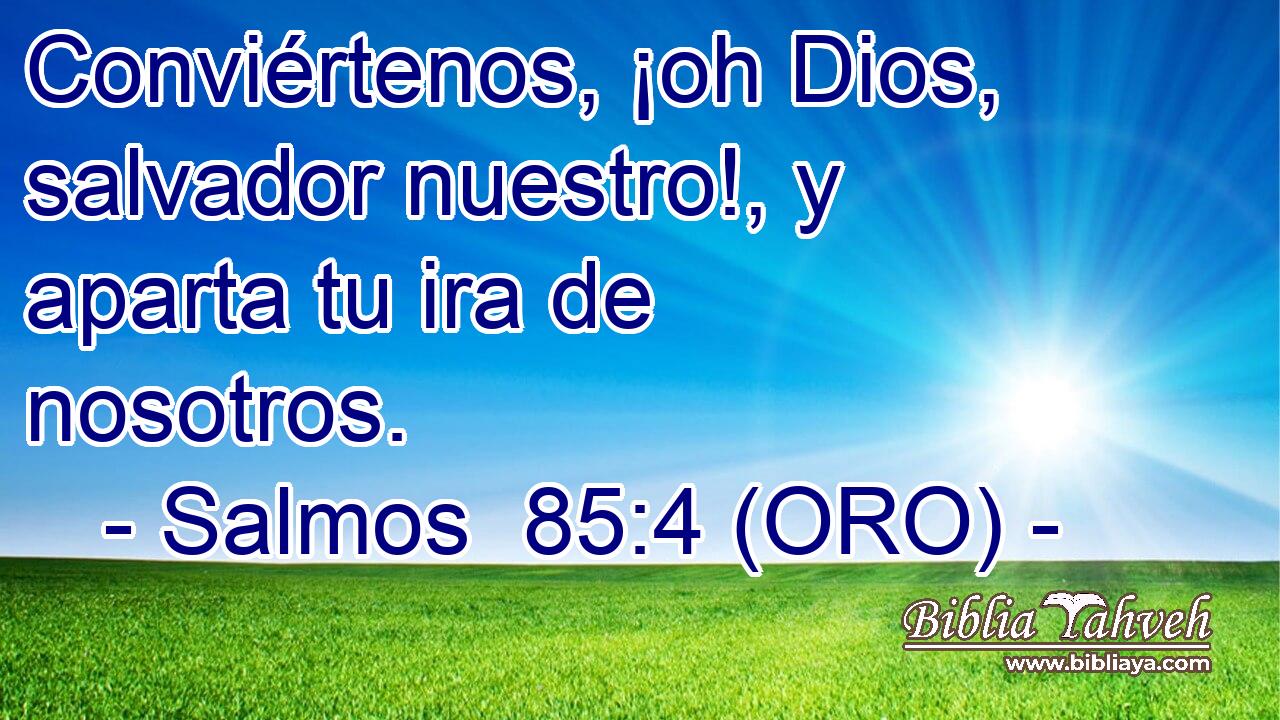  Conviértenos, ¡oh Dios, salvador nuestro!, y aparta tu ira de nosotros. 