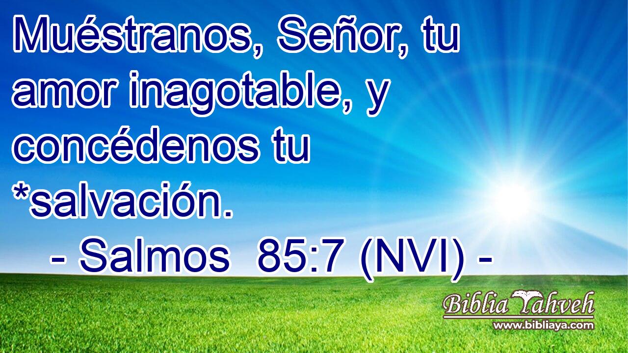  Muéstranos, Señor, tu amor inagotable, y concédenos tu *salvación. 