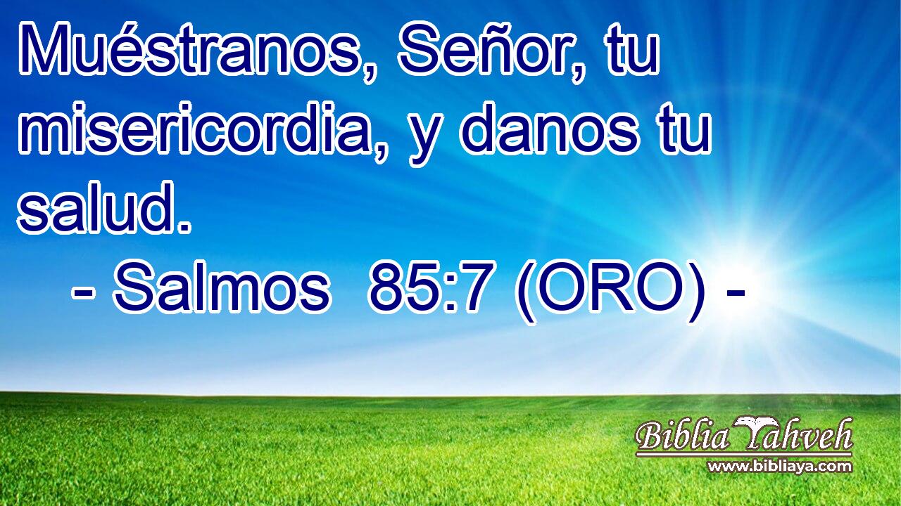  Muéstranos, Señor, tu misericordia, y danos tu salud. 