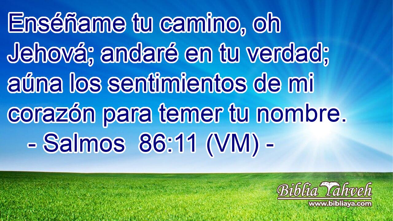  Enséñame tu camino, oh Jehová; andaré en tu verdad; aúna los sentimientos de mi corazón para temer tu nombre. 