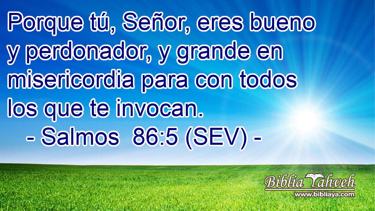 Porque tú, Señor, eres bueno y perdonador, y grande en misericordia para con todos los que te invocan.