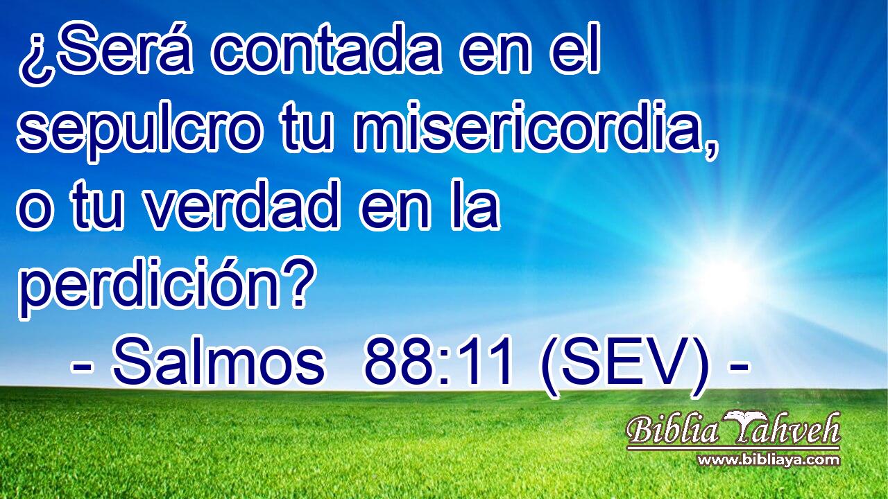 ¿Será contada en el sepulcro tu misericordia, o tu verdad en la perdición?