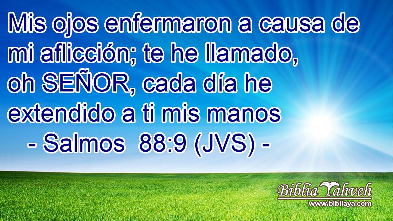 Mis ojos enfermaron a causa de mi aflicción; te he llamado, oh SEÑOR, cada día he extendido a ti mis manos
