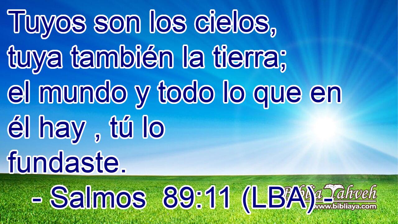 Tuyos son los cielos, tuya también la tierra; el mundo y todo lo que en él hay , tú lo fundaste.
