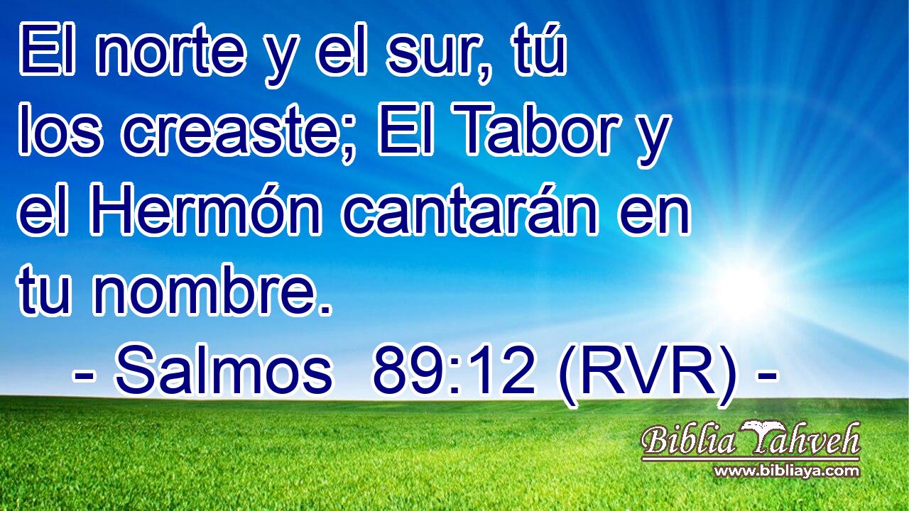 El norte y el sur, tú los creaste; El Tabor y el Hermón cantarán en tu nombre.