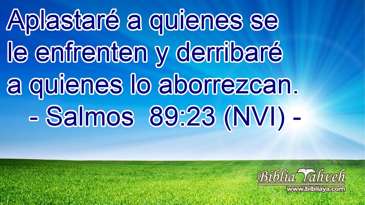  Aplastaré a quienes se le enfrenten y derribaré a quienes lo aborrezcan. 