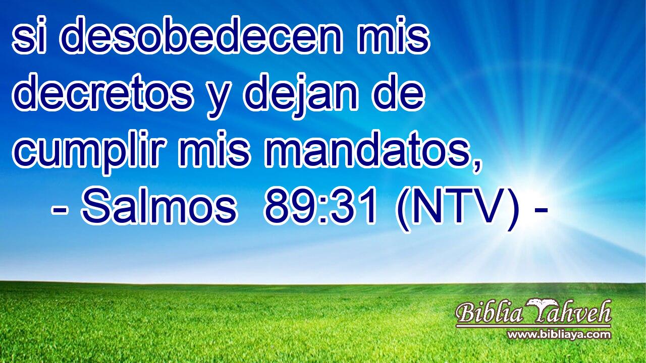 si desobedecen mis decretos y dejan de cumplir mis mandatos,