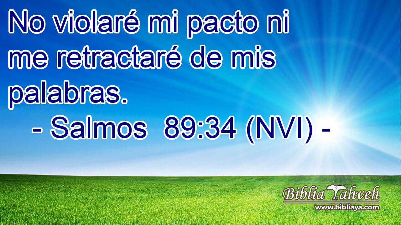  No violaré mi pacto ni me retractaré de mis palabras. 
