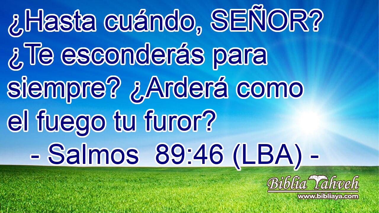 ¿Hasta cuándo, SEÑOR? ¿Te esconderás para siempre? ¿Arderá como el fuego tu furor?