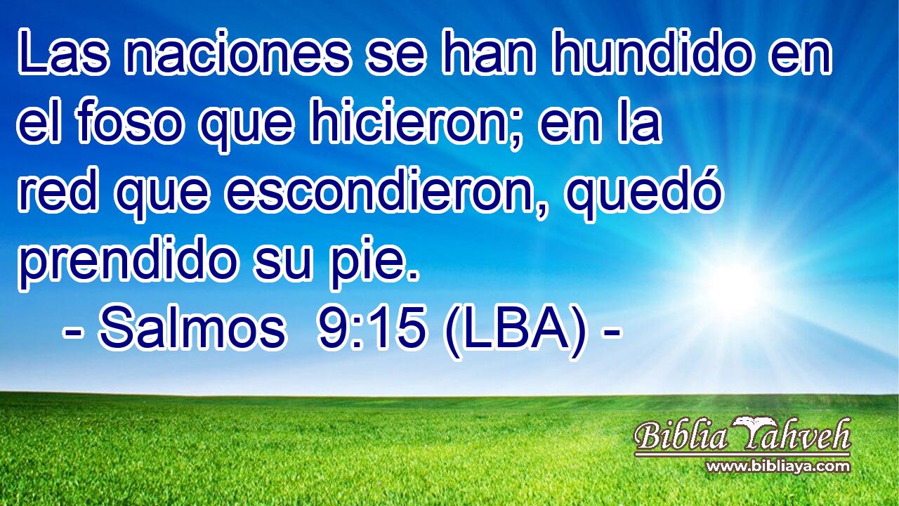 Las naciones se han hundido en el foso que hicieron; en la red que escondieron, quedó prendido su pie.