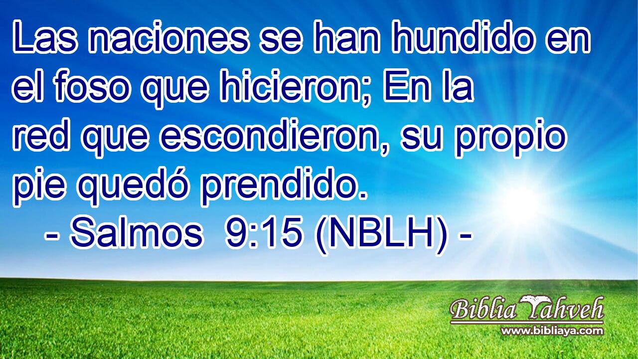  Las naciones se han hundido en el foso que hicieron; En la red que escondieron, su propio pie quedó prendido. 