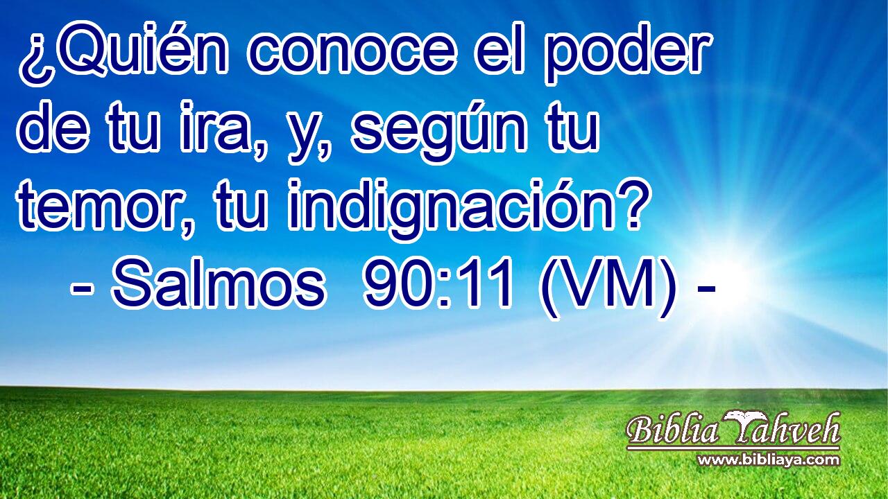  ¿Quién conoce el poder de tu ira, y, según tu temor, tu indignación? 