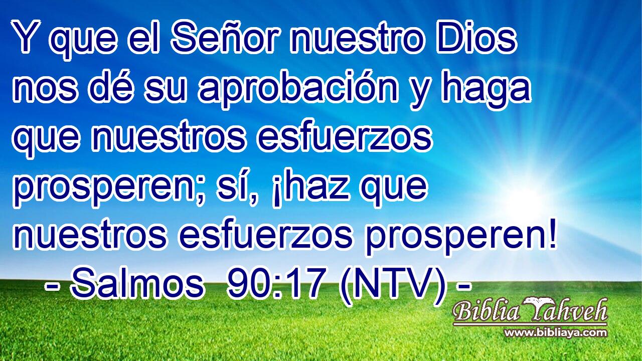 Y que el Señor nuestro Dios nos dé su aprobación y haga que nuestros esfuerzos prosperen; sí, ¡haz que nuestros esfuerzos prosperen!