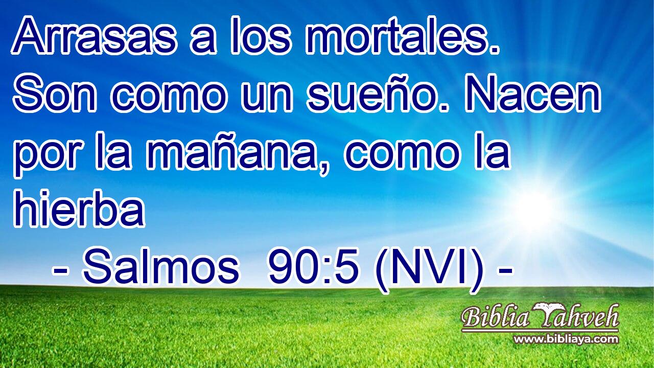  Arrasas a los mortales. Son como un sueño. Nacen por la mañana, como la hierba 