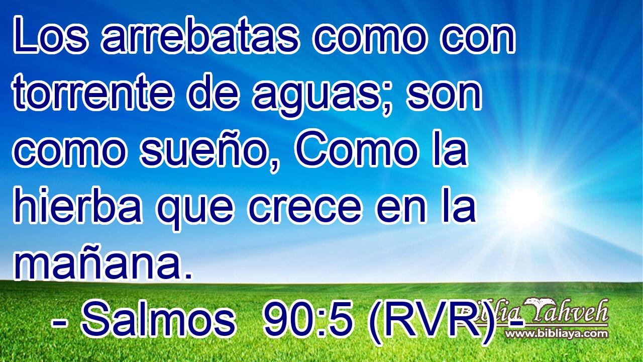 Los arrebatas como con torrente de aguas; son como sueño, Como la hierba que crece en la mañana.